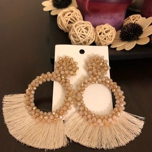 New. Statement dangle tassel earrings